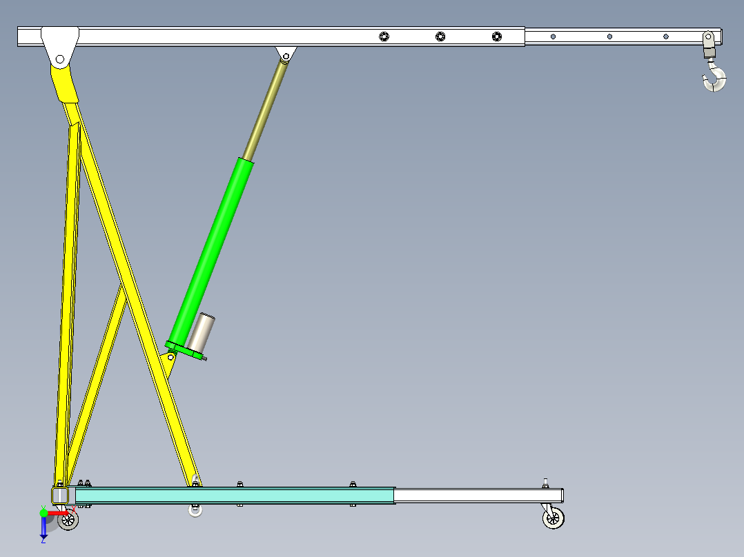 可折叠小型吊装机三维图492076===200俯视图