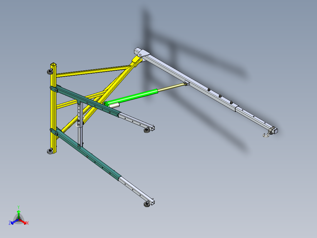 可折叠小型吊装机三维图492076===200正等轴测图