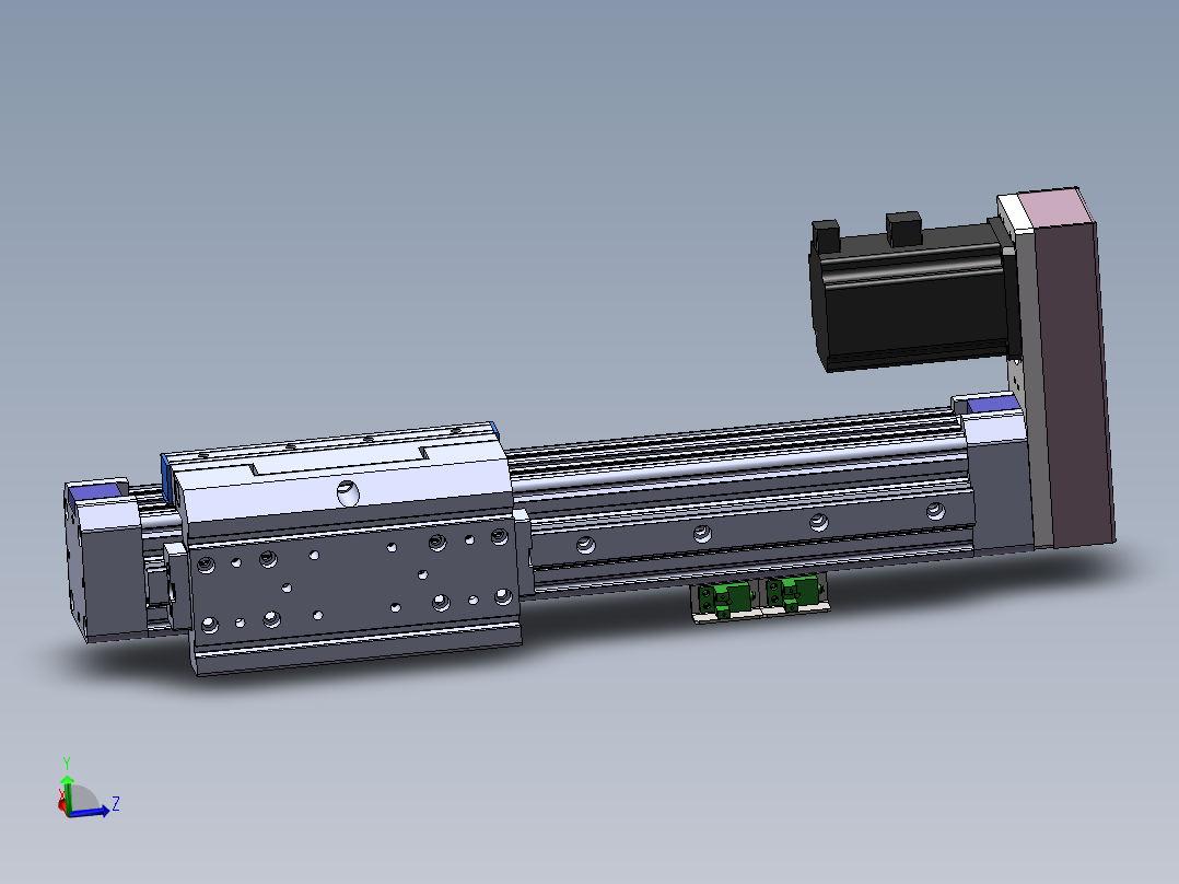 电动滑台模组SR64侧装模型