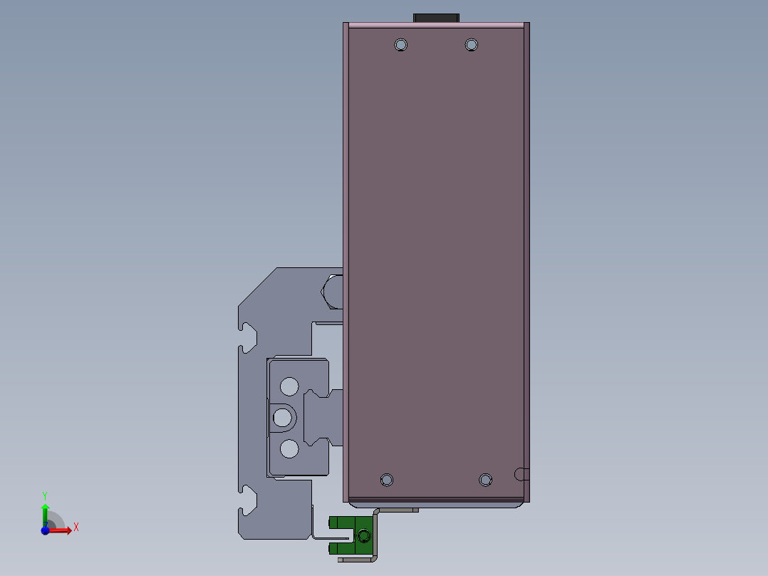 电动滑台模组SR64侧装模型前视图