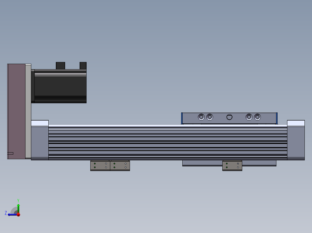 电动滑台模组SR64侧装模型右视图