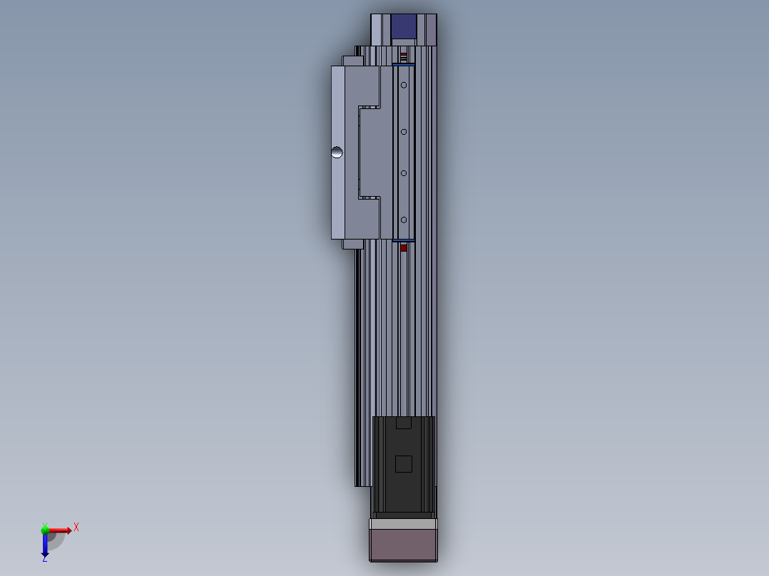 电动滑台模组SR64侧装模型俯视图