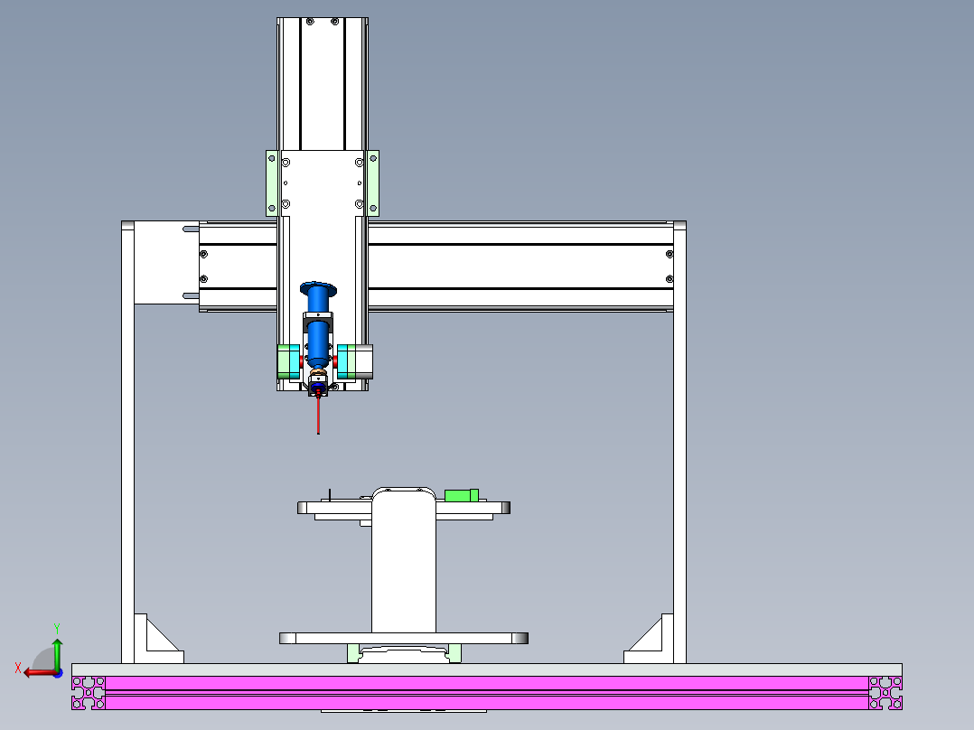 五轴焊接平台SW三维图==740804==15后视图
