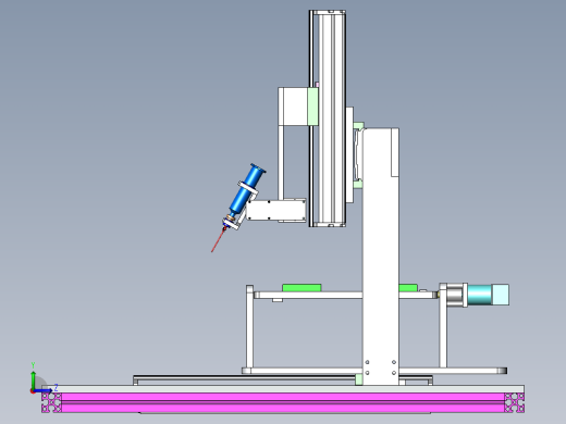 五轴焊接平台SW三维图==740804==15左视缩略图