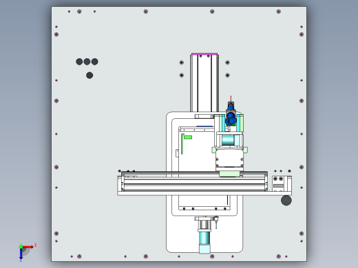 五轴焊接平台SW三维图==740804==15俯视缩略图