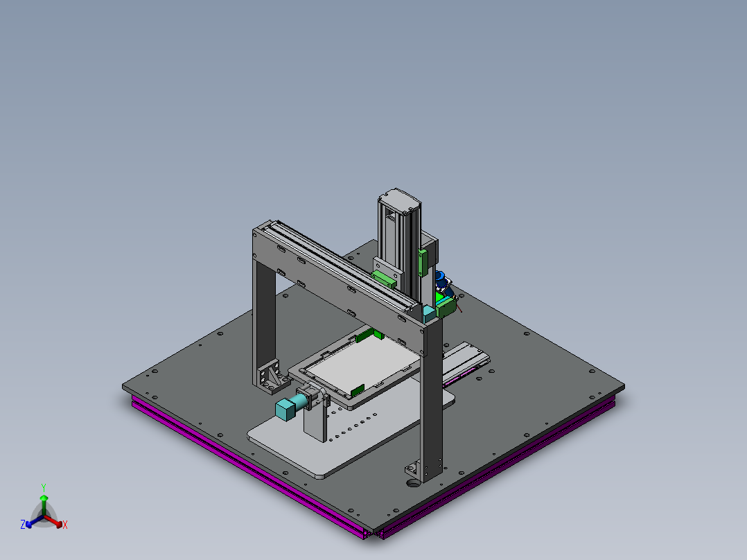 五轴焊接平台SW三维图==740804==15正等轴测图