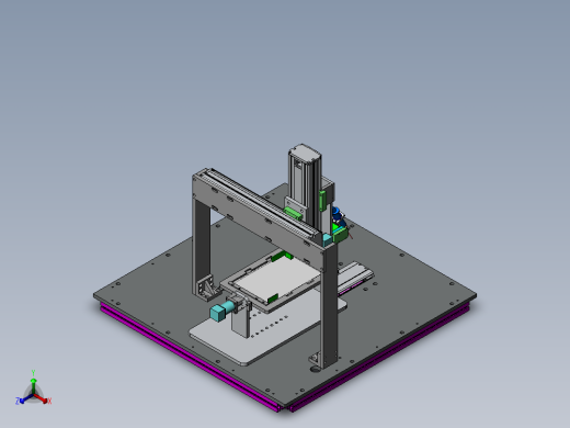 五轴焊接平台SW三维图==740804==15正等轴测缩略图