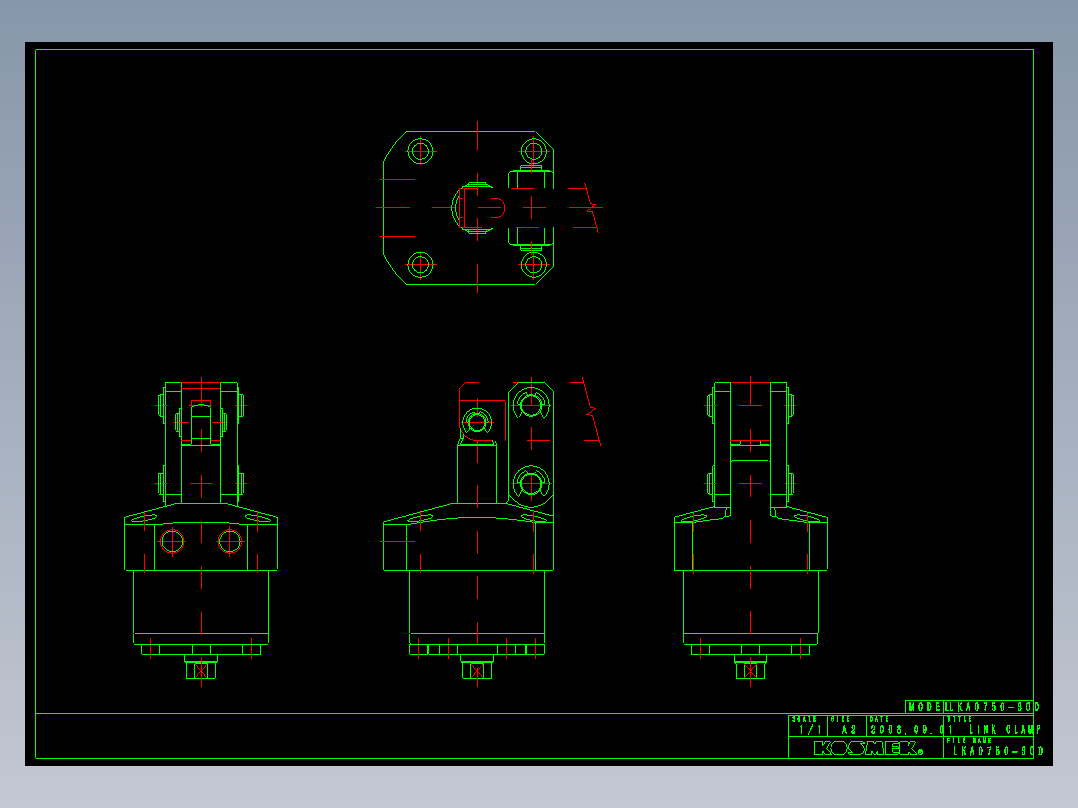 KOSMEKLKA0750-SCD_rev1多系列多零件图纸模型
