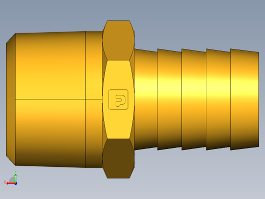 倒齿式工业管接头Hose Barb to Male Pipe 125HBL-12-12后视缩略图