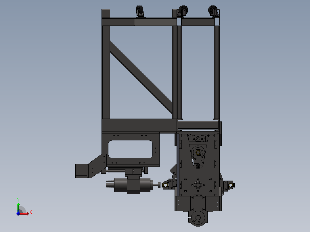 多工位旋转式钻孔机前视图