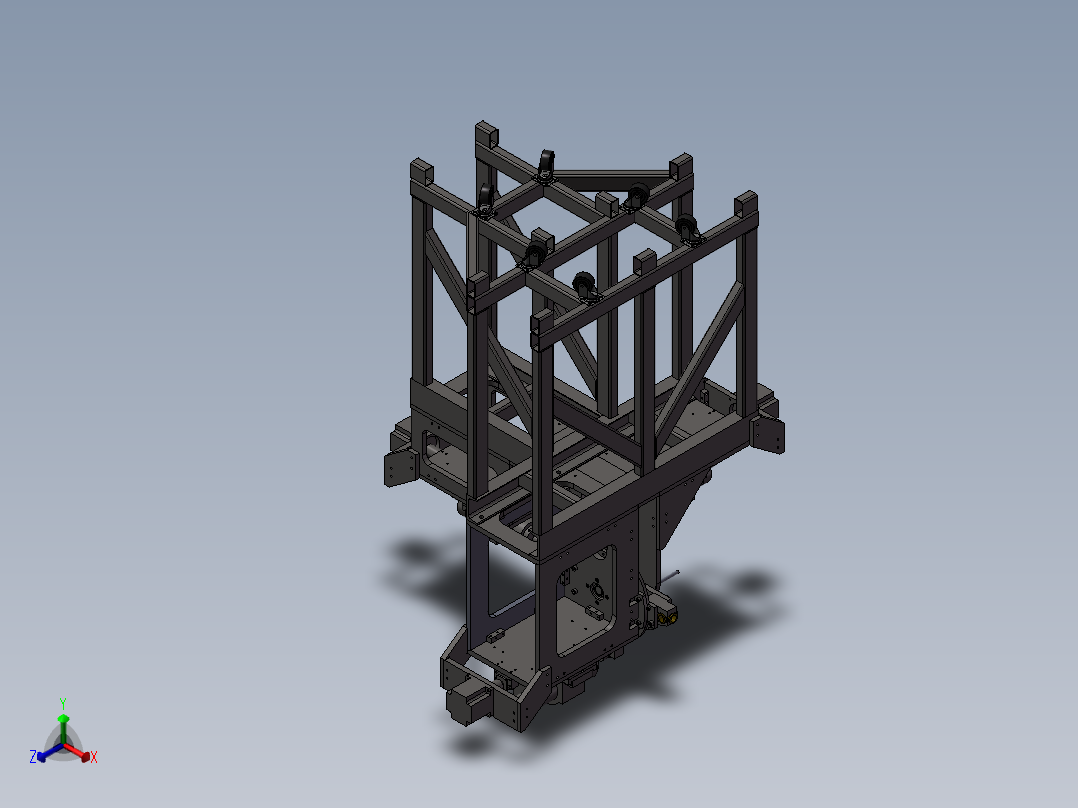 多工位旋转式钻孔机正等轴测图