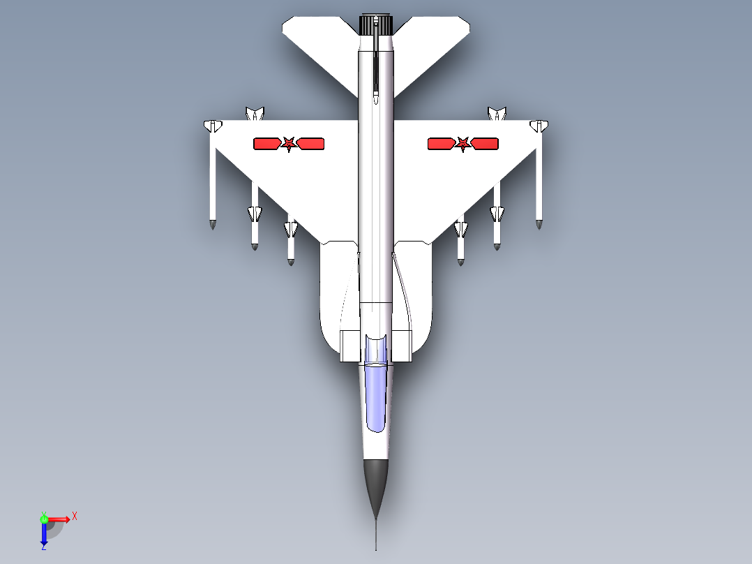 枭龙战斗机俯视图
