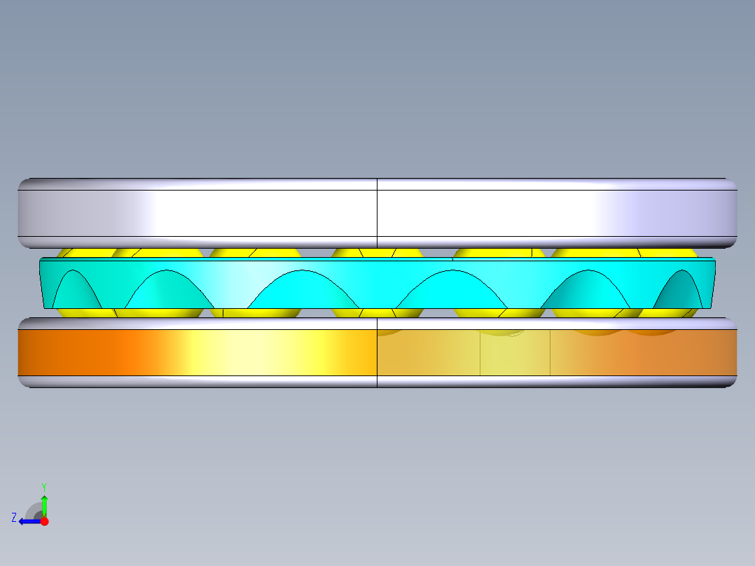 平面推力球轴承51207右视图
