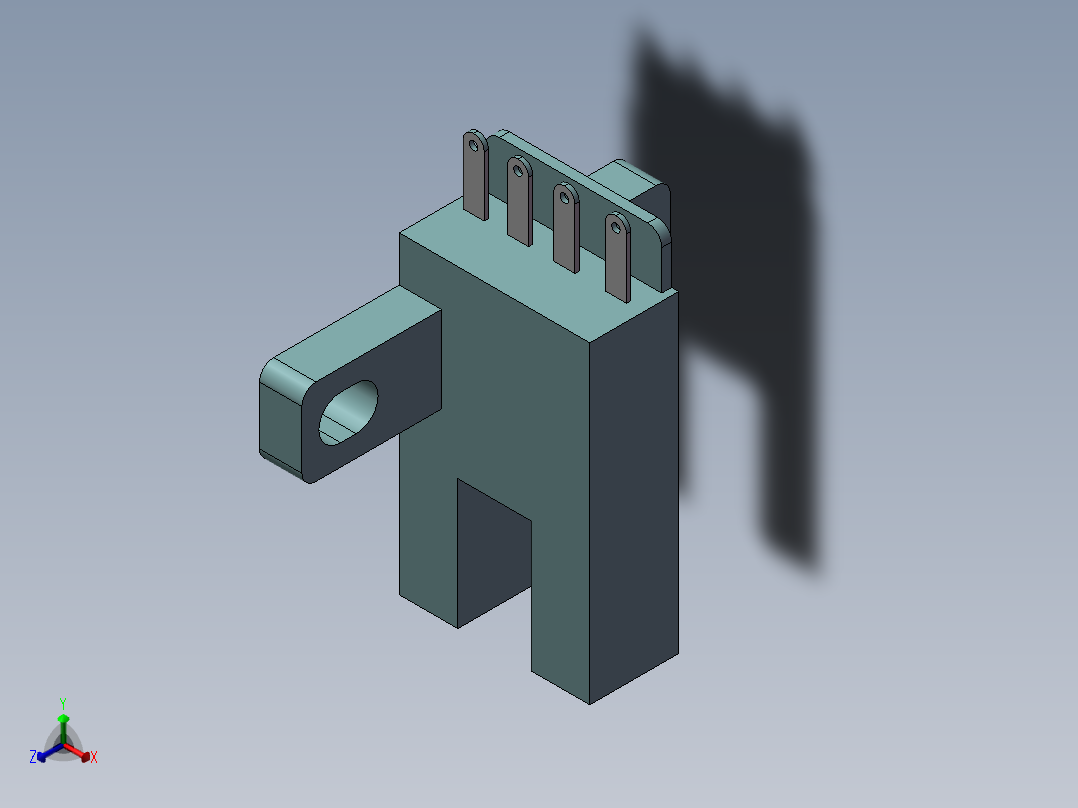 QQ-OMRON EE-SX672 传感器正等轴测图