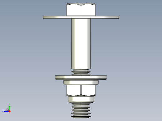紧固件-IGES 0.3750 Bolt Hex右视缩略图