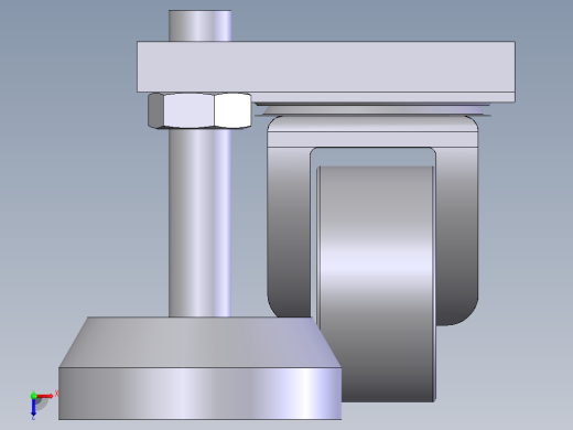 脚轮脚柱组合俯视缩略图