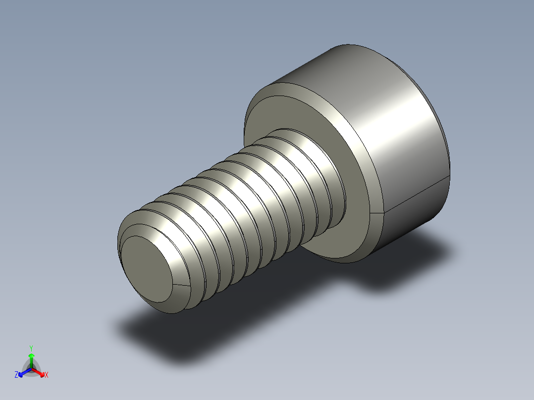 M4 x 0.7mm Thread 8mm LONG SOCKET HEAD CAP SCREW.STEP主视图