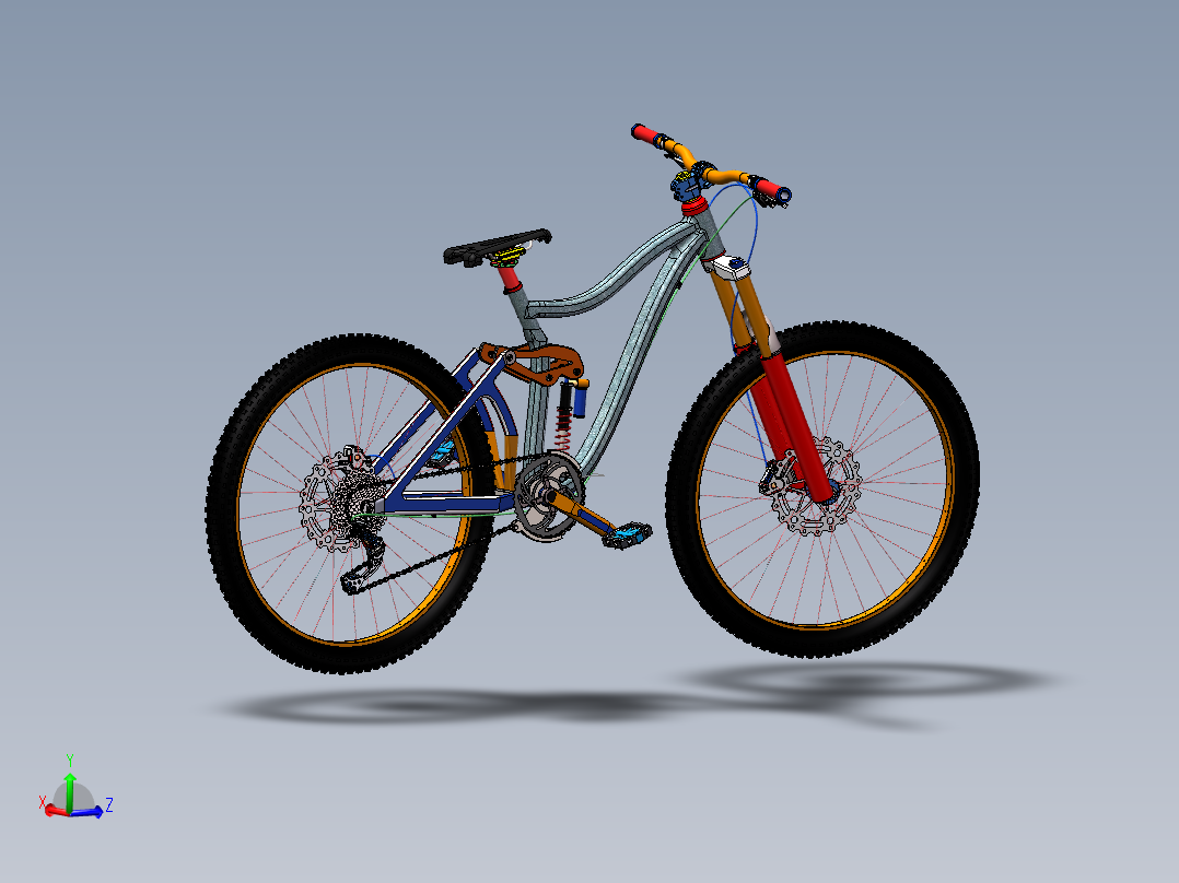变速自行车三维模型