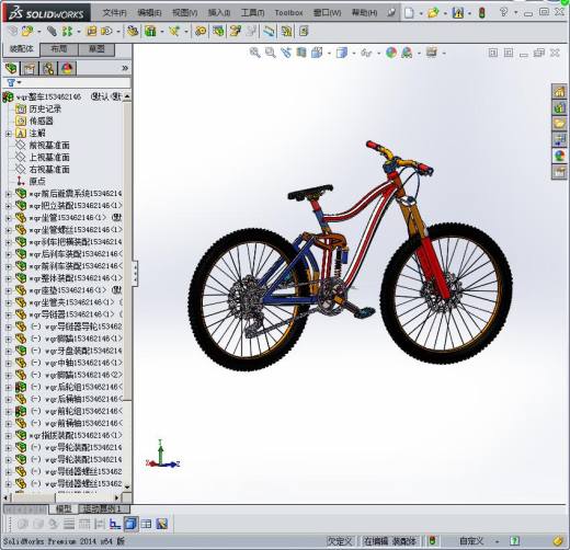 变速自行车三维模型缩略图
