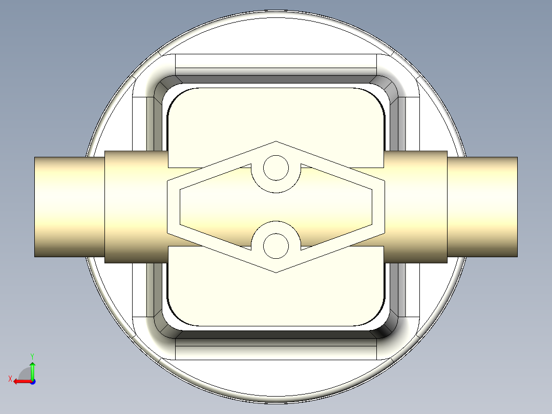 2DKMDMCP NO-DA 气动隔膜阀、常开型双作用，与男性的两端，公制系列PP-H后视图