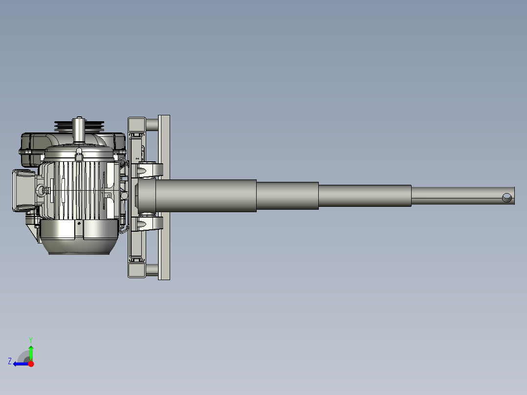 滑动安装空气压缩机--stp右视图