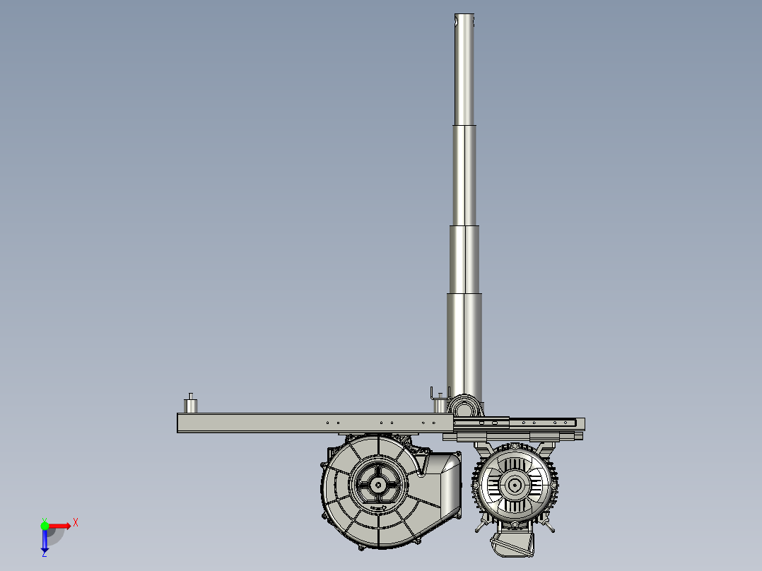 滑动安装空气压缩机--stp俯视图
