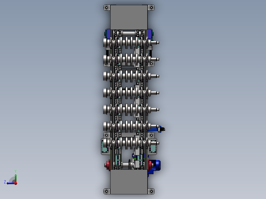 曲轴输送线sw20可编辑右视图