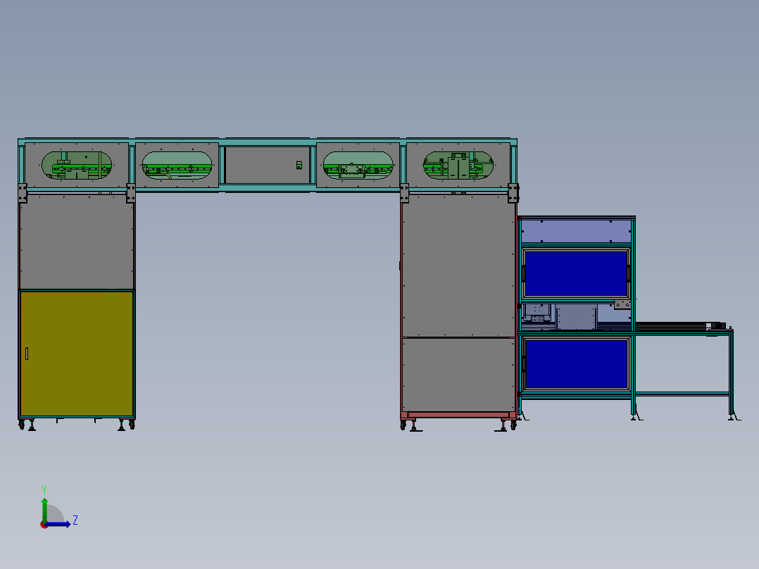 22寸液晶面板 搬运移载设备sw18可编辑左视图