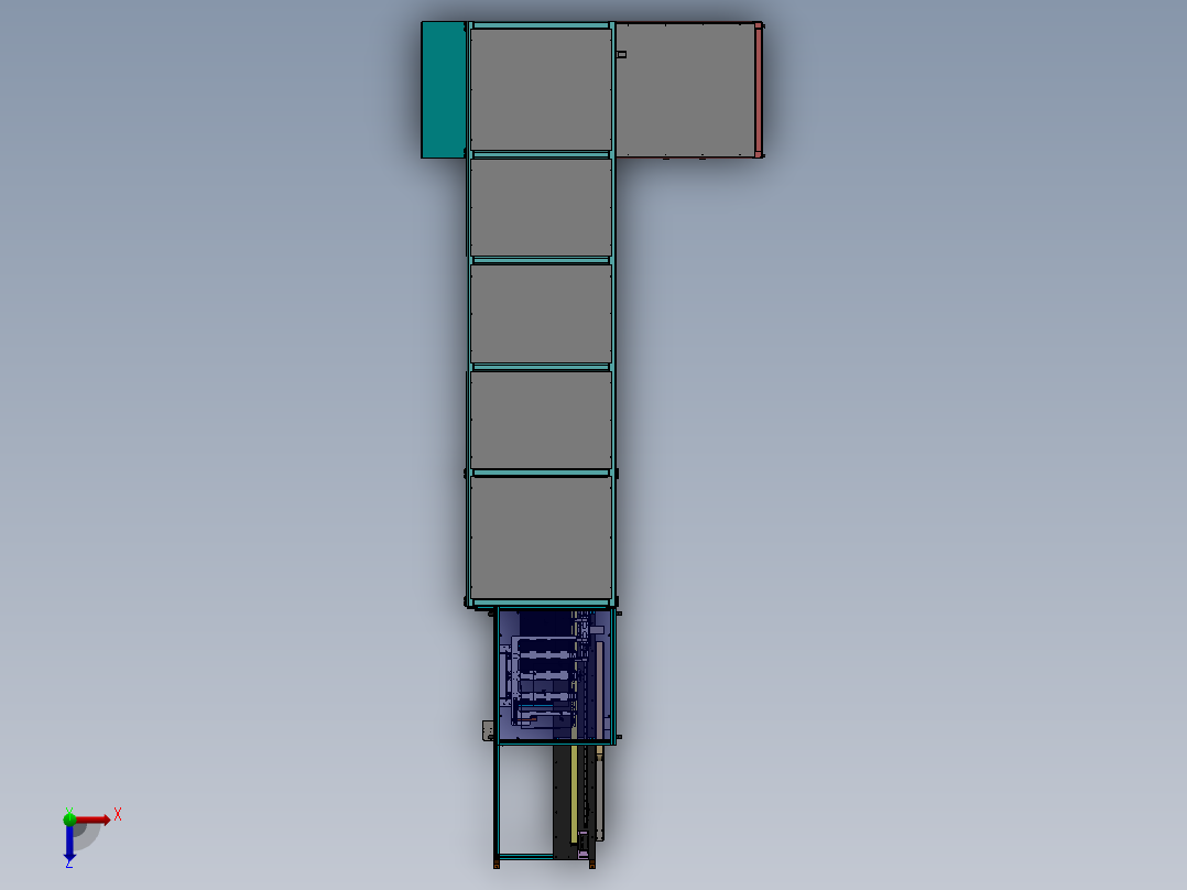 22寸液晶面板 搬运移载设备sw18可编辑俯视图