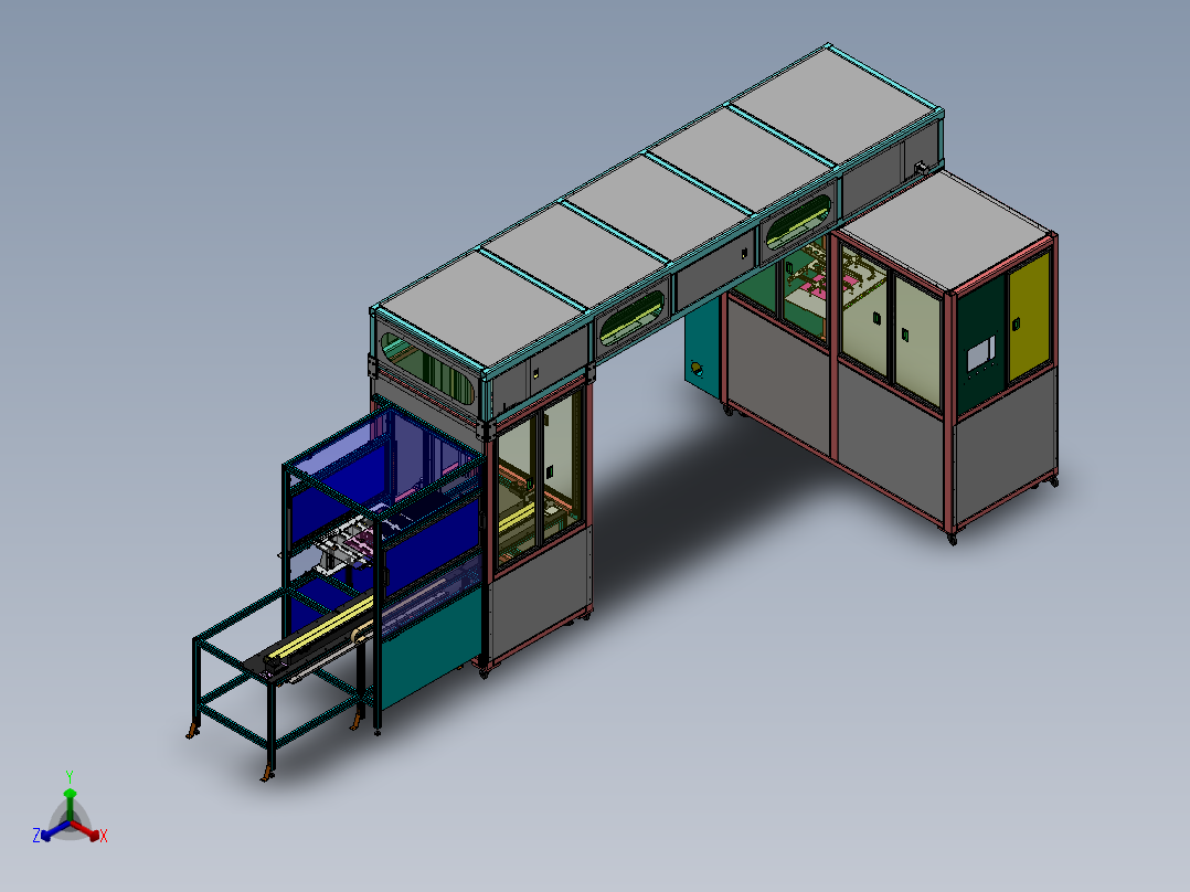 22寸液晶面板 搬运移载设备sw18可编辑正等轴测图
