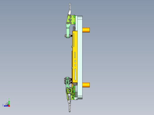 电脑金属中框测四周侧孔检具模型右视缩略图