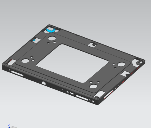 电脑金属中框测四周侧孔检具模型缩略图