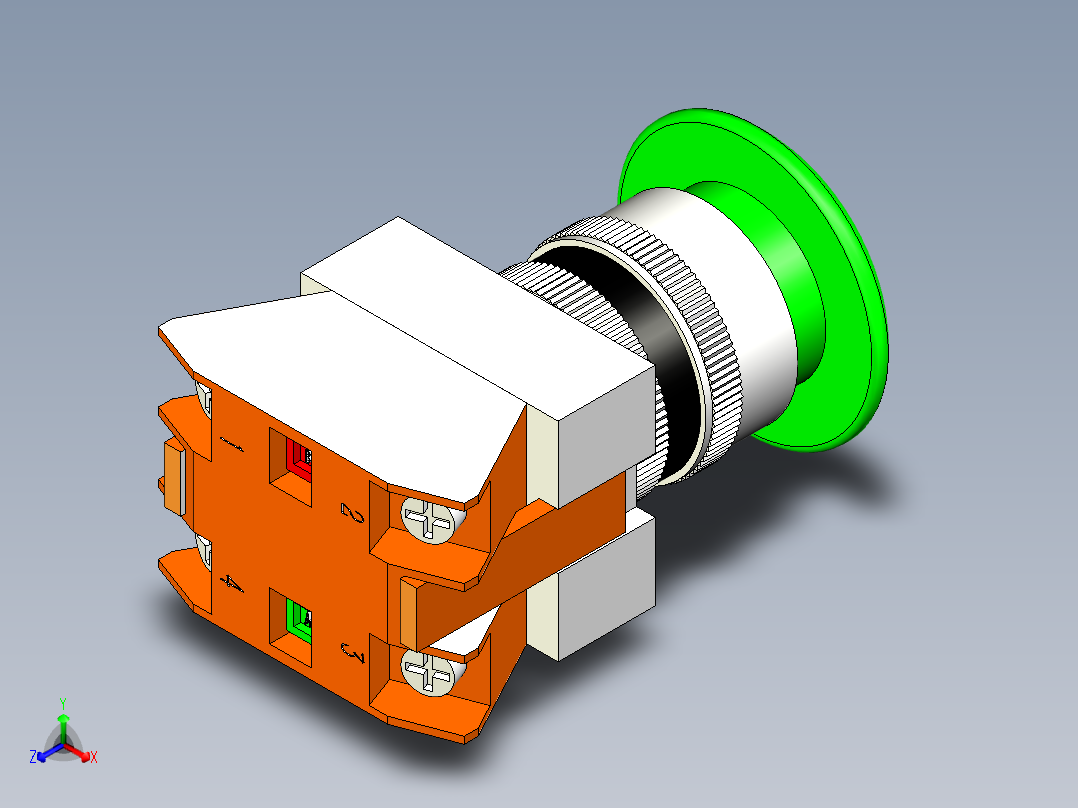 德力西电气LAY7-11MZS 红正等轴测图