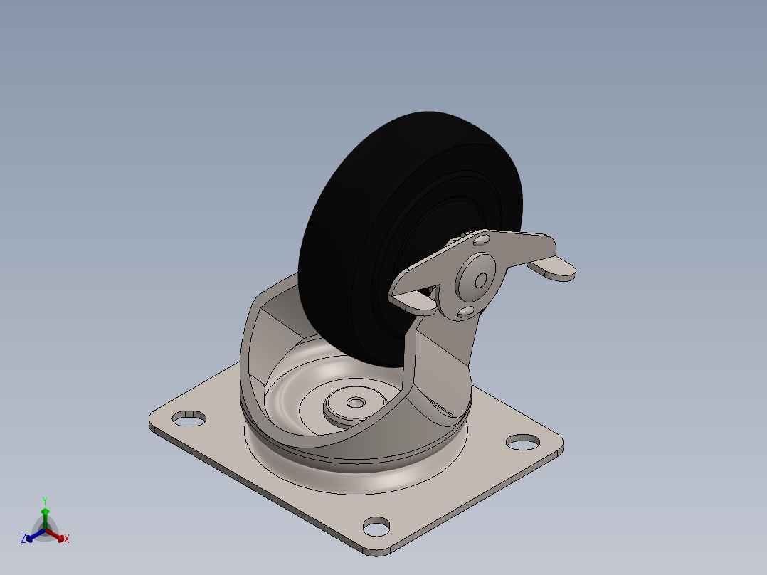 万向轮、脚轮(96)正等轴测图