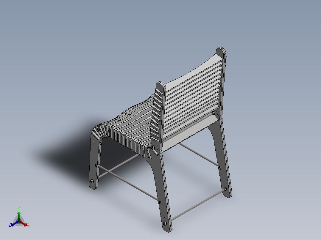 简单的椅子正等轴测图