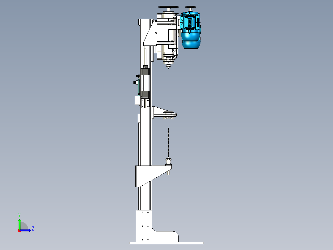 B3003510-垂直钻孔数控钻床左视图