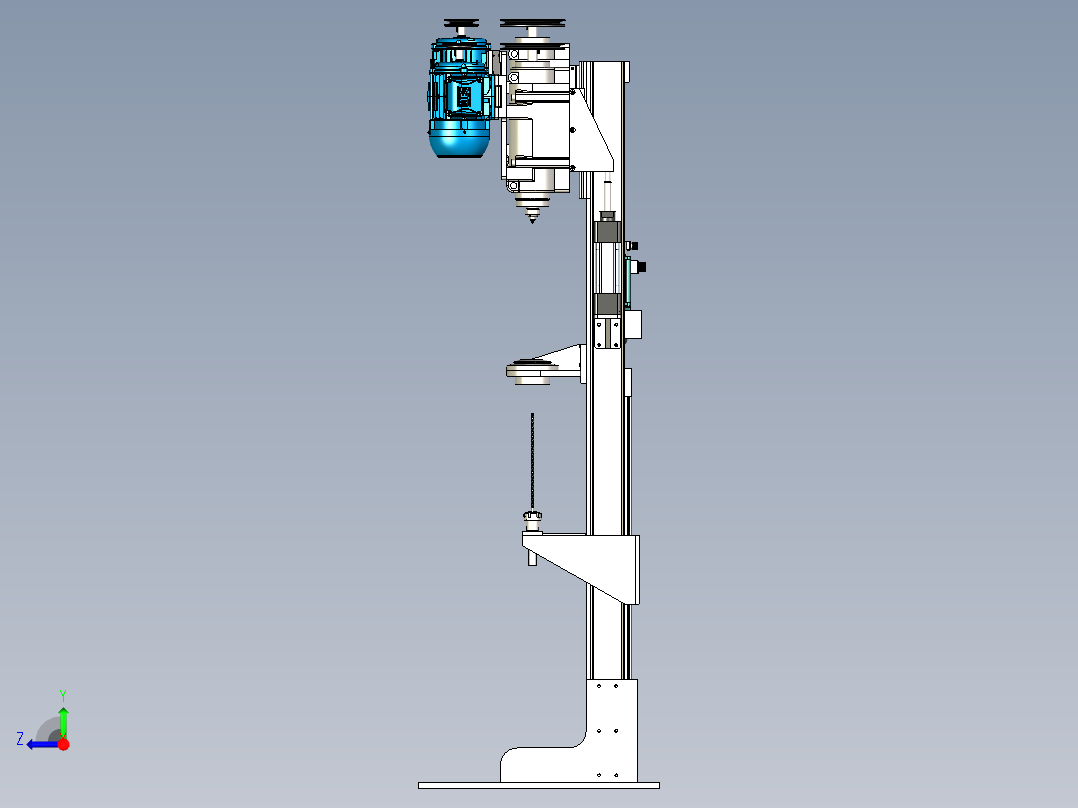 B3003510-垂直钻孔数控钻床右视图