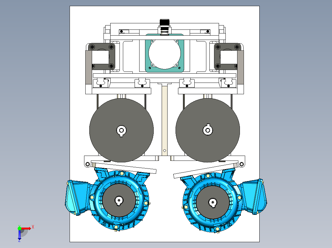 B3003510-垂直钻孔数控钻床俯视图