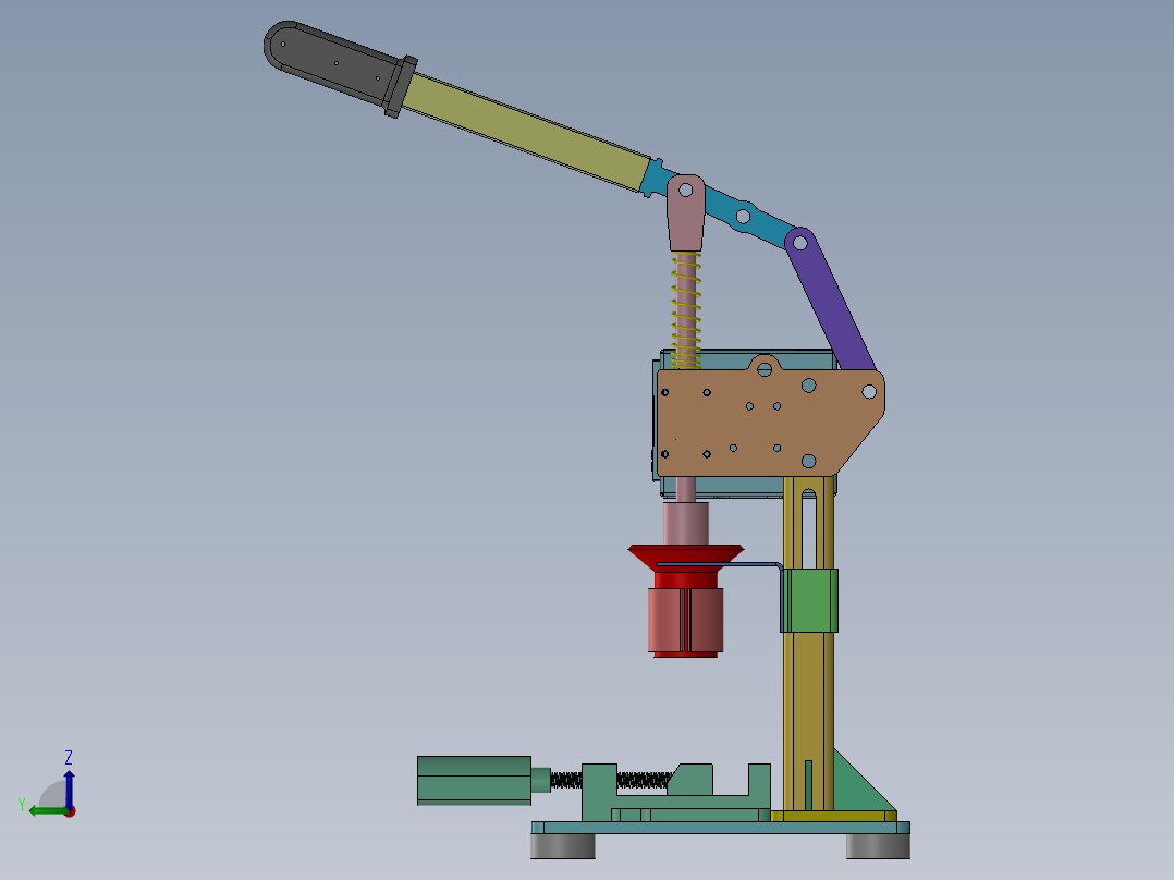 小型塑料注塑机左视图
