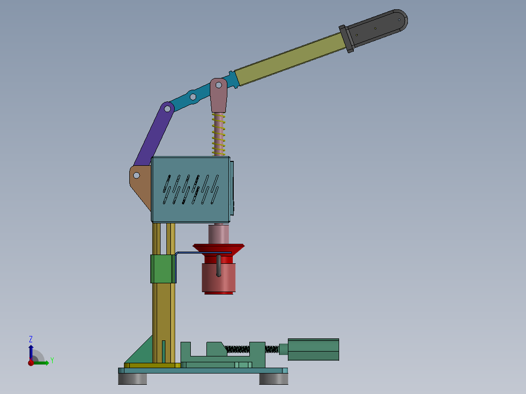 小型塑料注塑机右视图