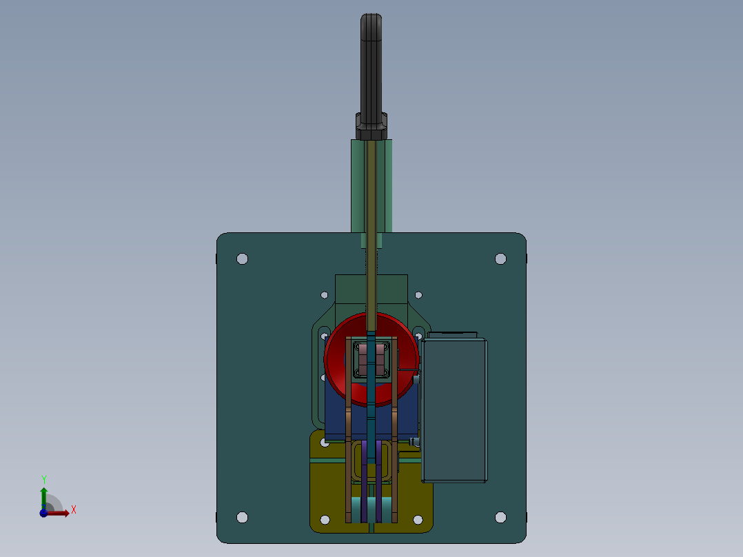 小型塑料注塑机俯视图