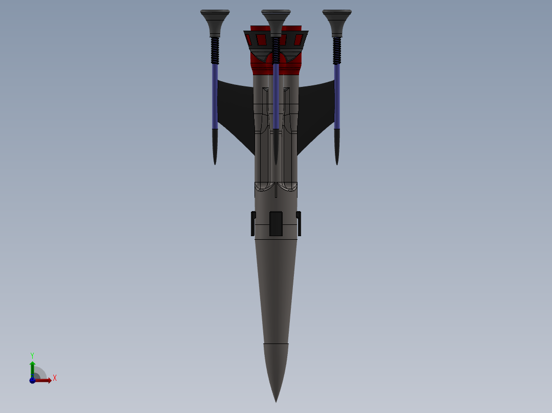 火箭简易模型  SW22前视图