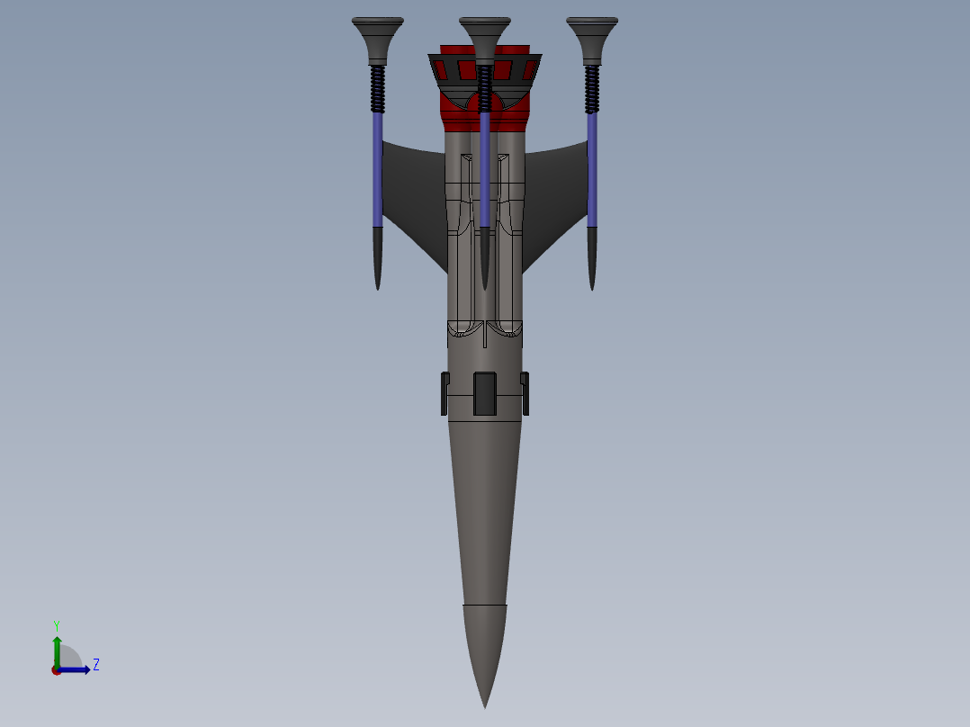 火箭简易模型  SW22左视图