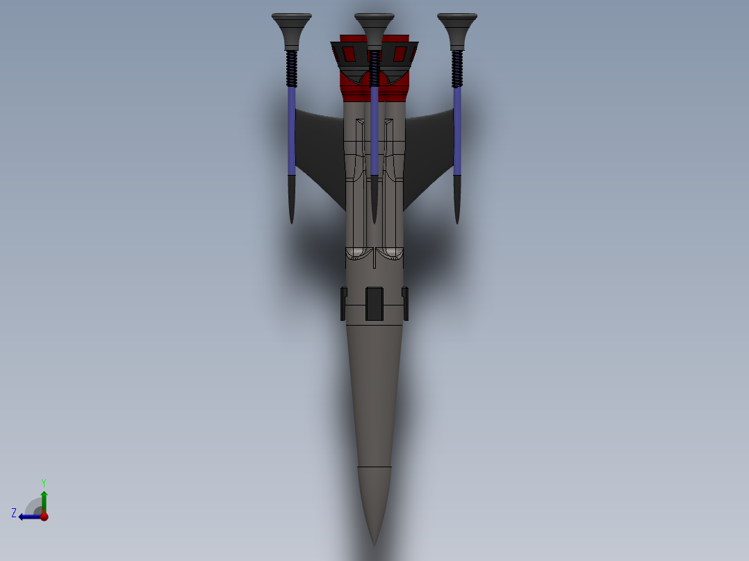 火箭简易模型  SW22右视图