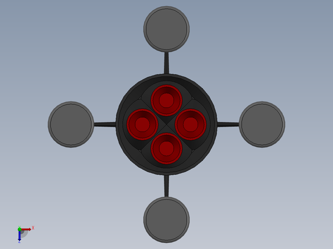 火箭简易模型  SW22俯视图