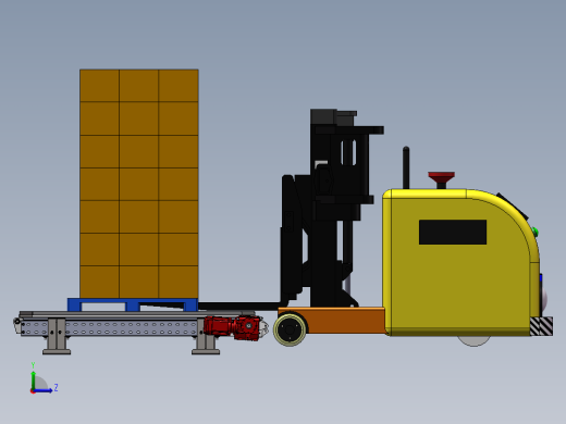 AGV货叉搬运输送线左视缩略图