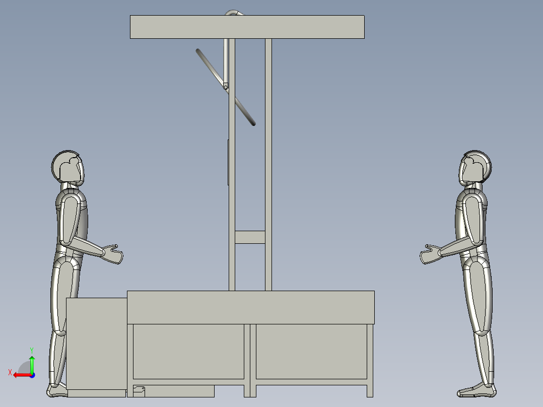 环形倍速链条线输送装置后视图