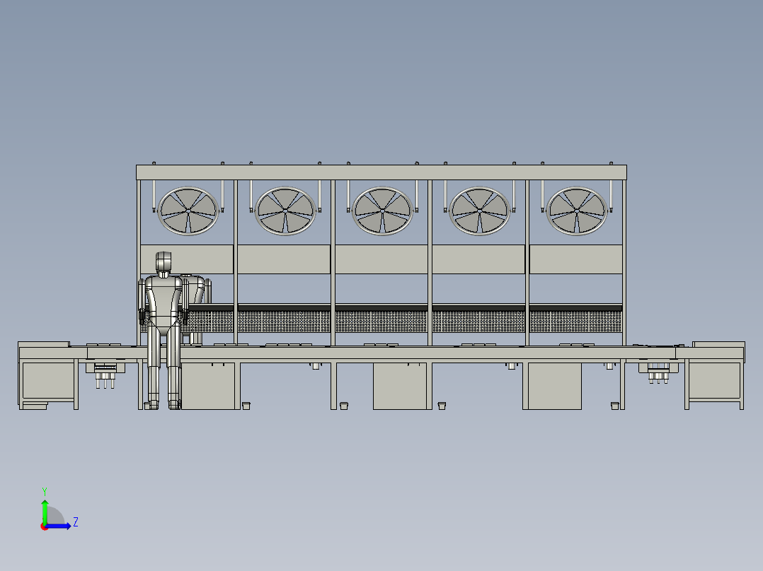 环形倍速链条线输送装置左视图