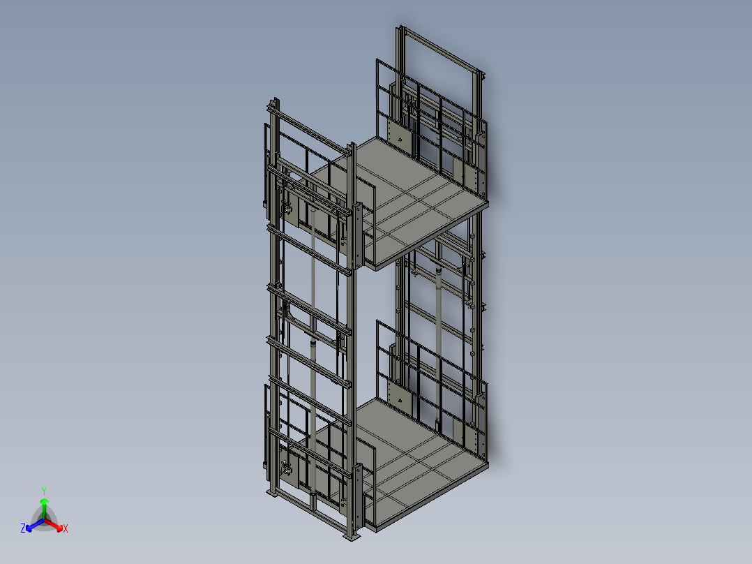 垂直式吊运机正等轴测图