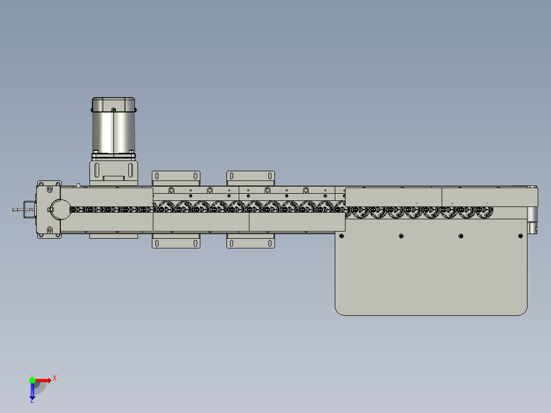 泵盖送料线0俯视图